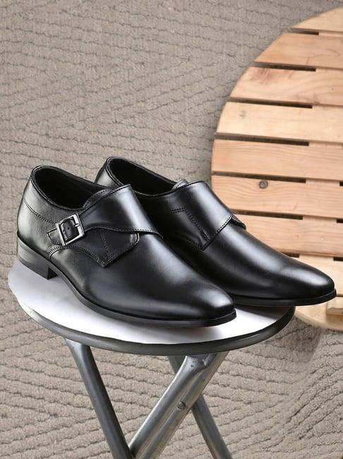 san frissco men's black monk shoes