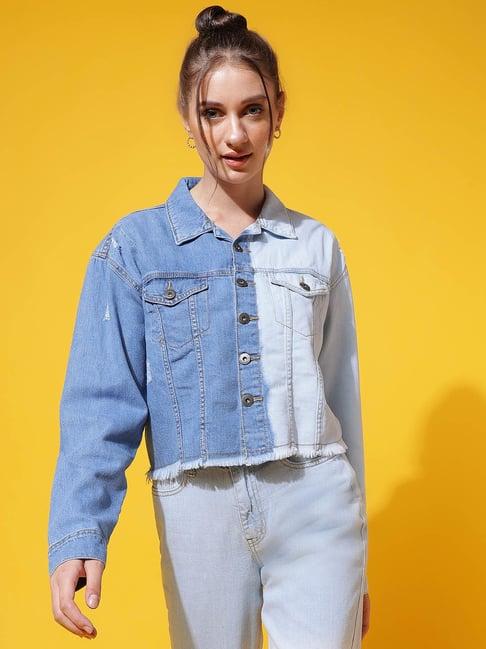 belliskey light blue & mid blue denim jacket