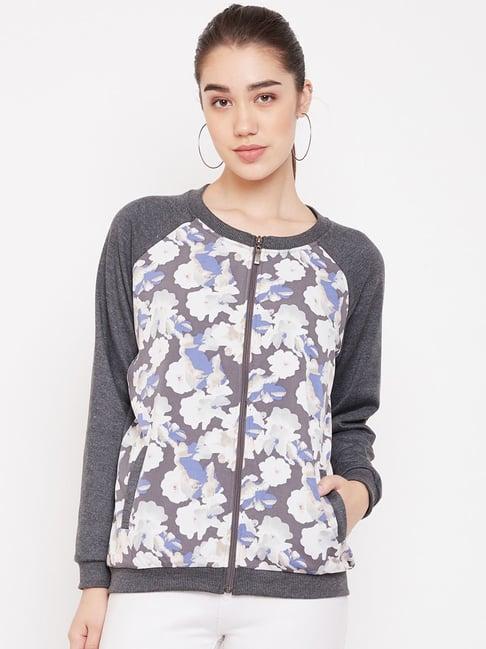 purys grey floral print jacket