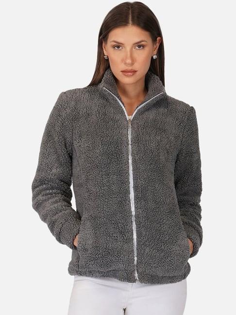 purys grey high neck jacket