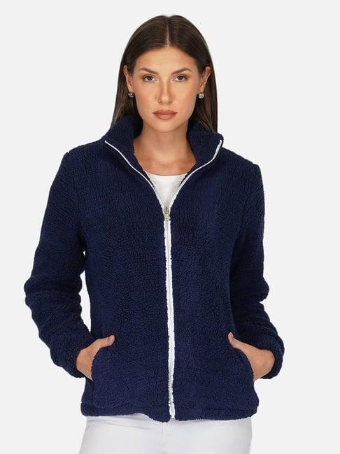 purys navy high neck jacket