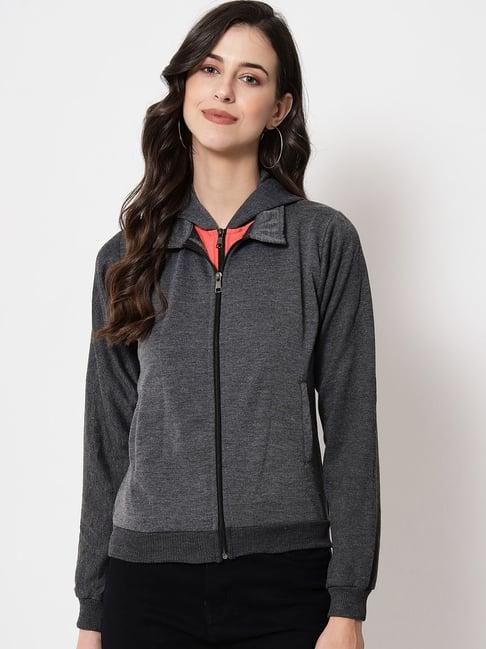 purys grey & coral hooded jacket