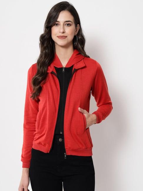 purys red & black hooded jacket