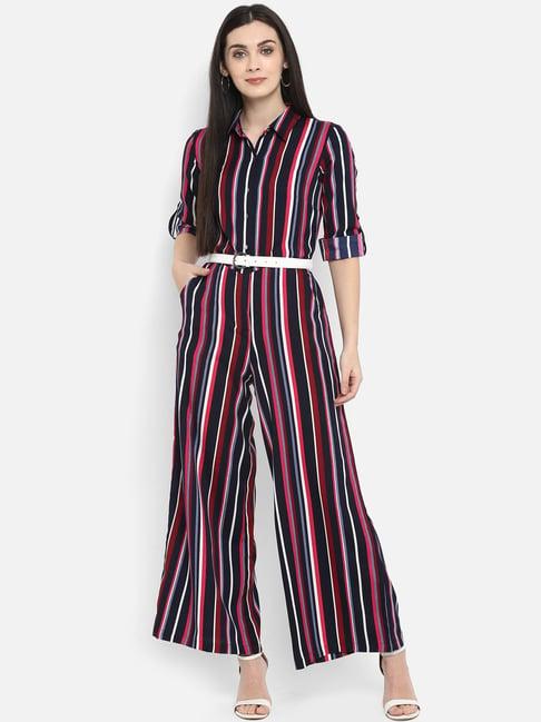 purys navy striped jumpsuit