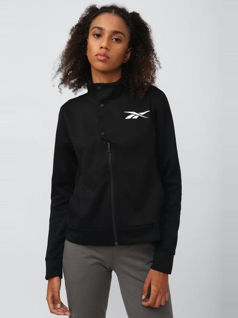 reebok black cotton sports jacket