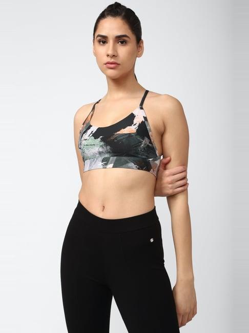 reebok multicolored printed sports bra