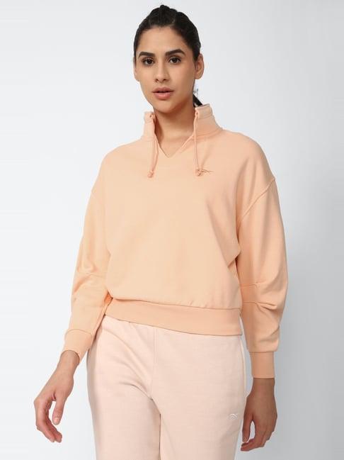 reebok peach cotton sweatshirt