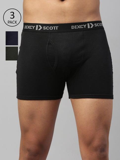 dixcy scott maximus multi cotton regular fit trunks - pack of 3