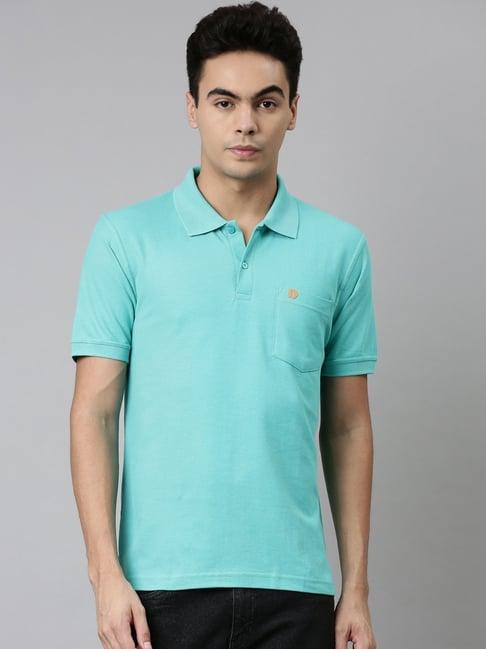 dixcy scott maximus blue cotton regular fit polo t-shirt