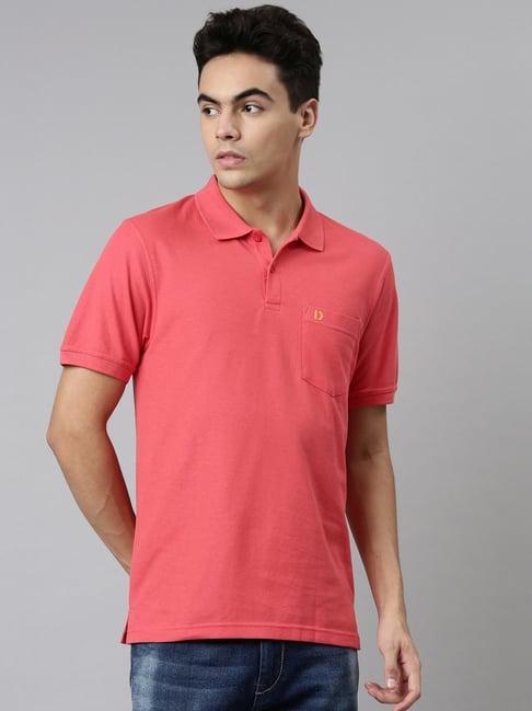 dixcy scott maximus red cotton regular fit polo t-shirt