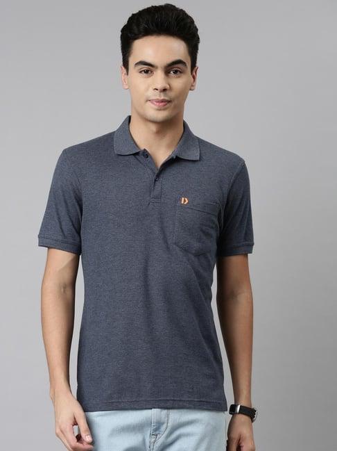 dixcy scott maximus blue cotton regular fit polo t-shirt