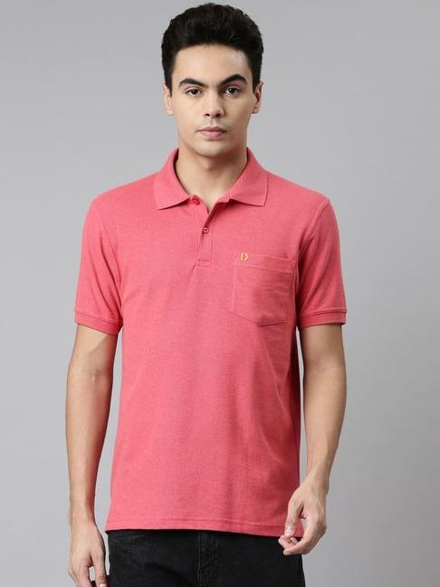 dixcy scott maximus red cotton regular fit polo t-shirt