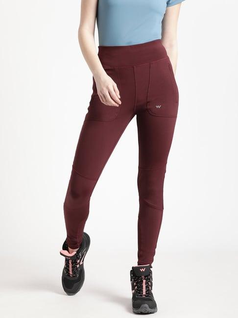 wildcraft maroon tights