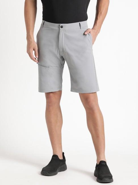 wildcraft grey regular fit shorts