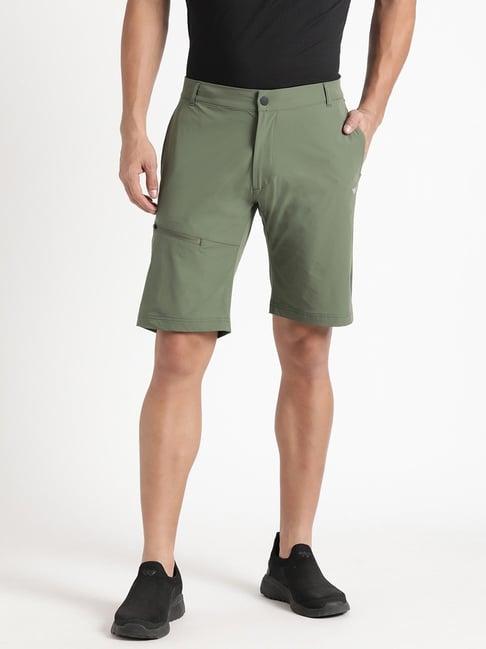 wildcraft olive regular fit shorts