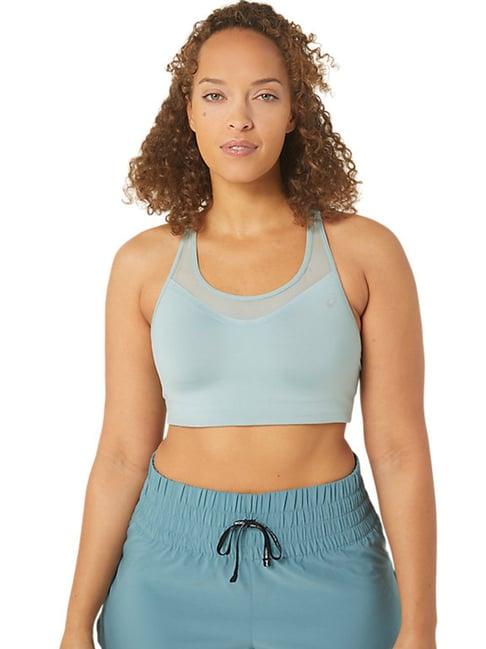 asics accelerate mint green sports bra