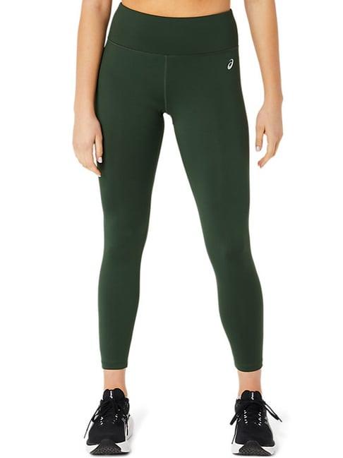 asics high waisted 7/8 green tights