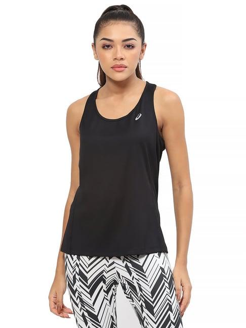 asics basic black tank top