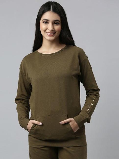 enamor green cotton sweatshirt