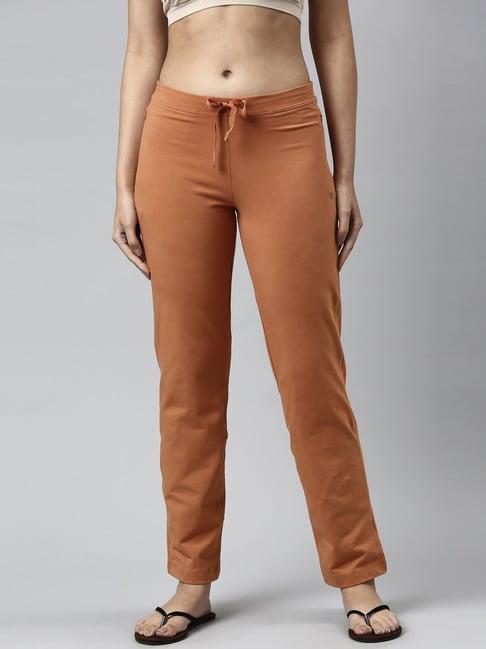 enamor orange cotton lounge pants