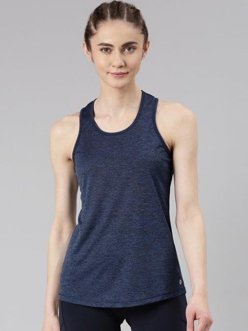 enamor blue slim fit tank top