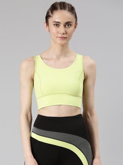 enamor lime yellow sports bra