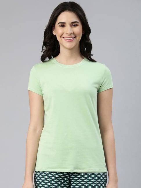 enamor pista green cotton t-shirt