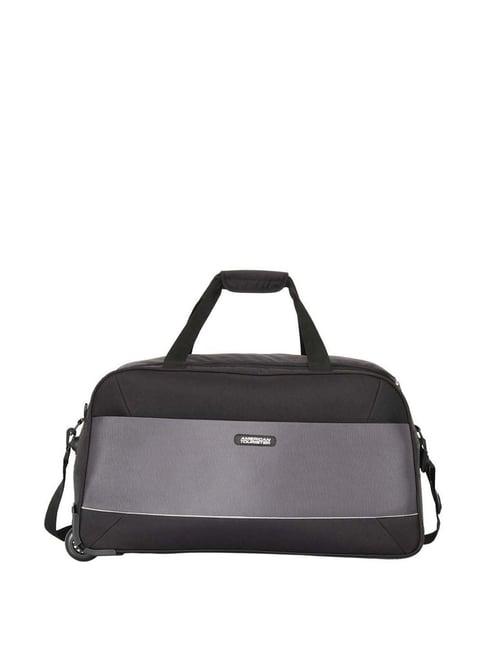 american tourister poler black small duffle trolley bag