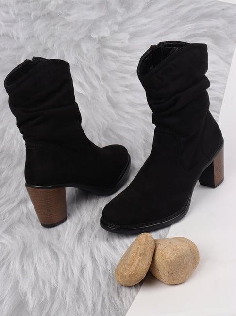 elle women's black casual booties