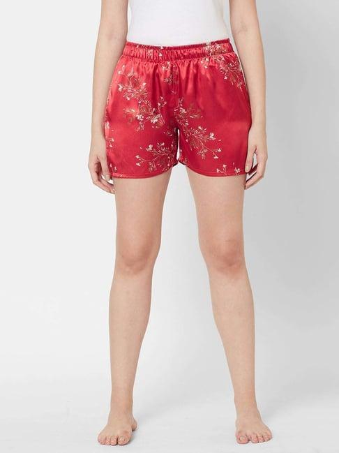 sweet dreams red floral print shorts