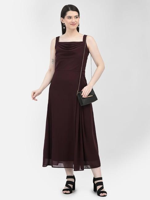 eavan maroon relaxed fit maxi dress