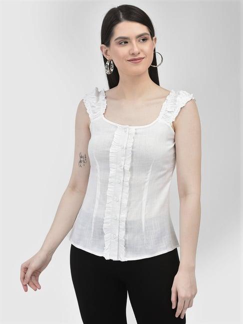 eavan white regular fit top