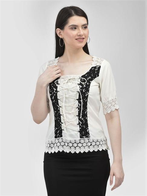 eavan white lace top