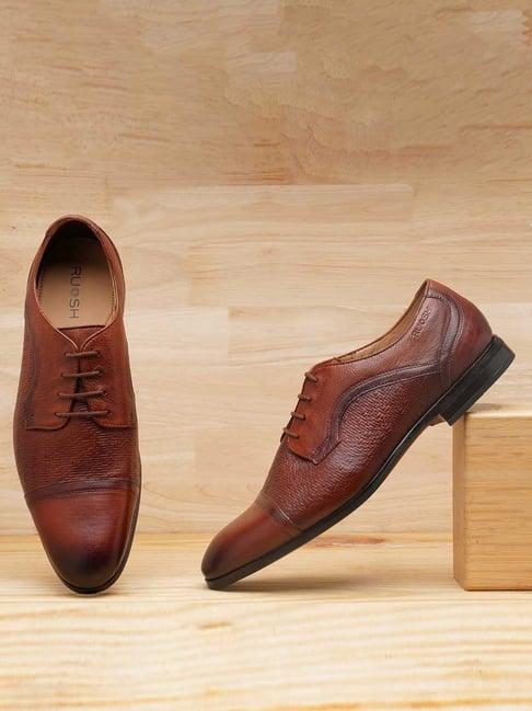 ruosh men's brown derby shoes