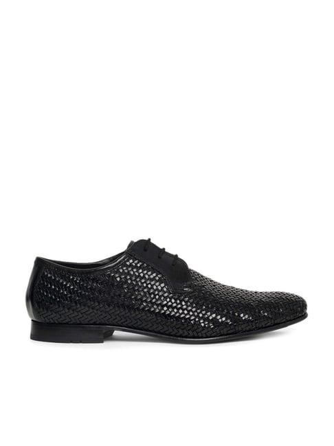 ruosh men's black derby shoes