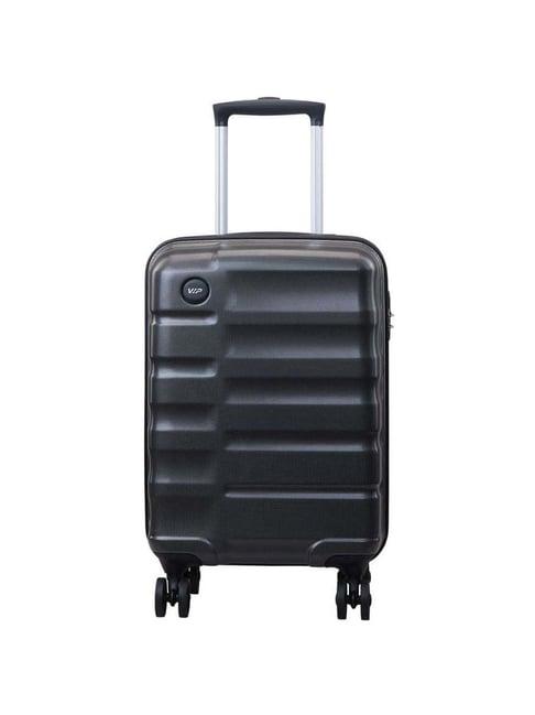 vip ceptor-pro graphite textured hard cabin trolley bag - 36.5 cm