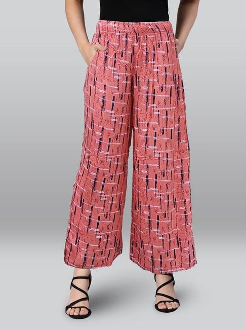 lyra coral printed palazzos