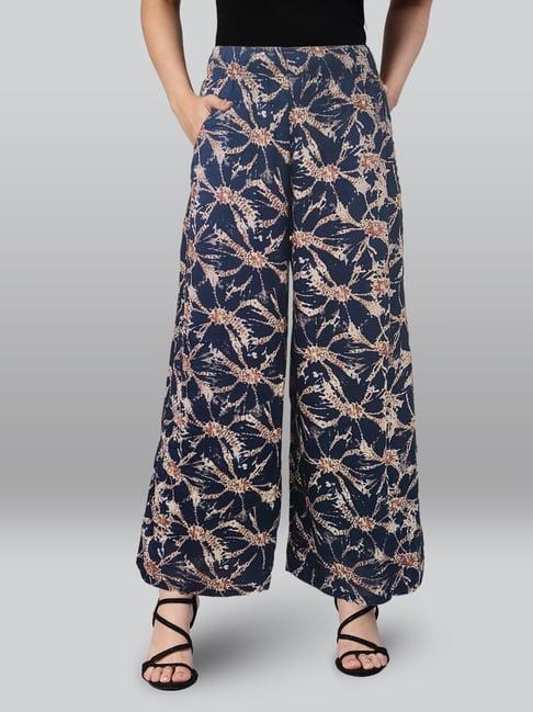 lyra blue printed palazzos