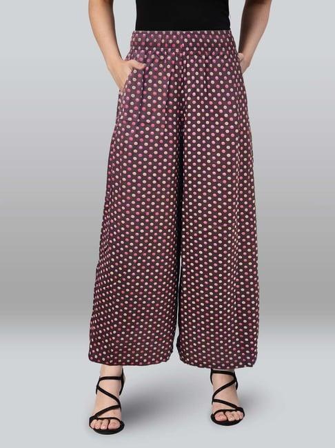 lyra brown printed palazzos