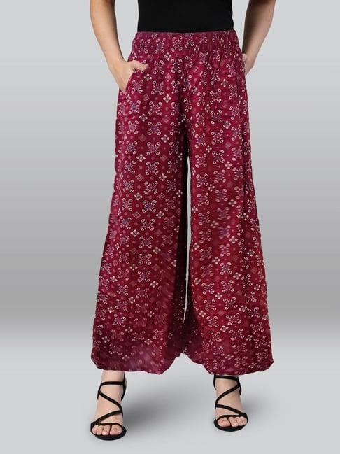 lyra red printed palazzos