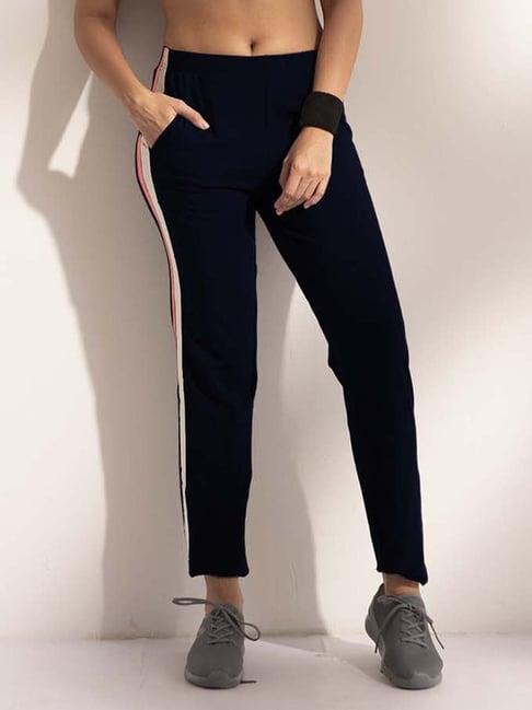 lyra navy cotton sports track pants