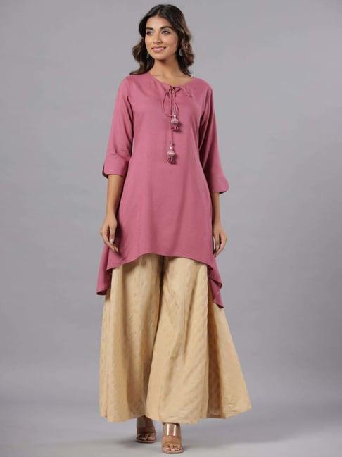 juniper purple high low kurti