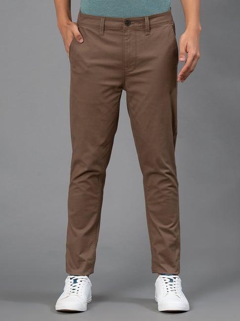 red tape brown skinny fit chinos