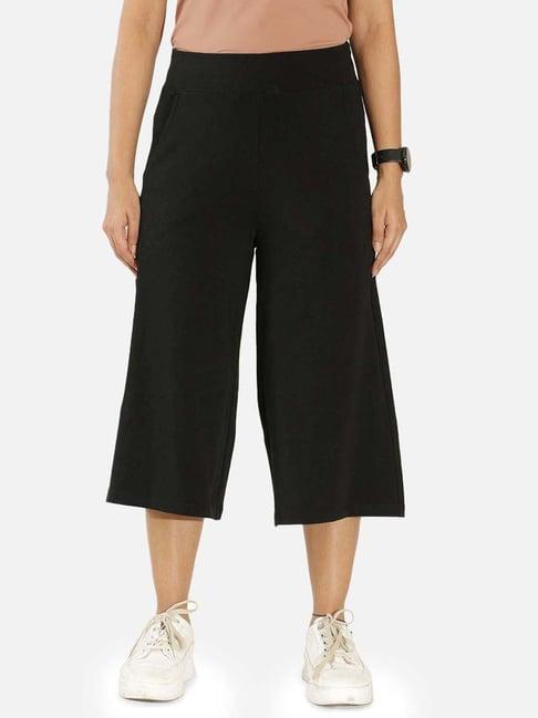 blissclub black cotton culottes