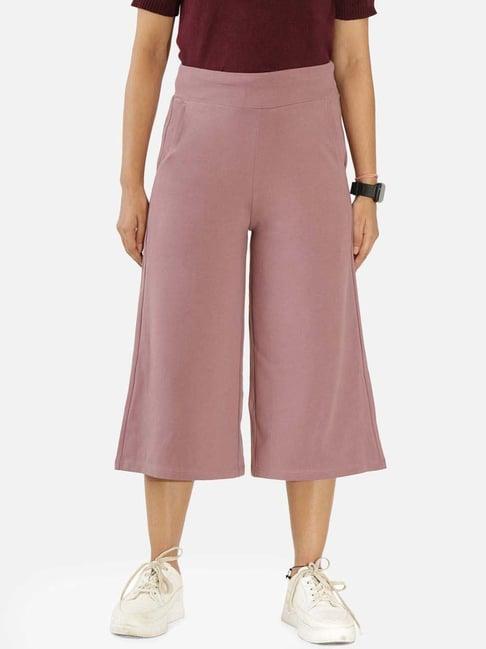 blissclub purple cotton culottes