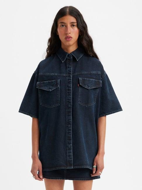 levi's blue casual shirt