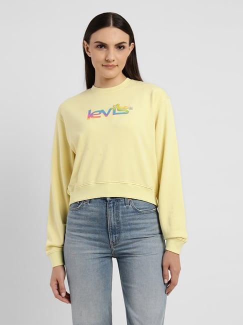 levi's yellow printed pullover