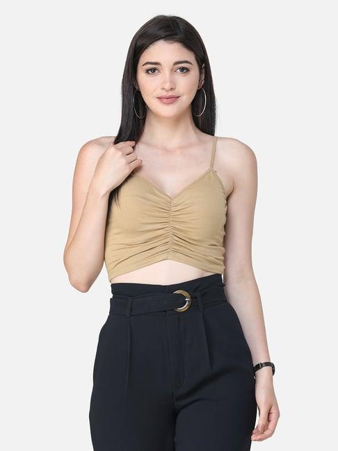 scorpius gold regular fit crop top