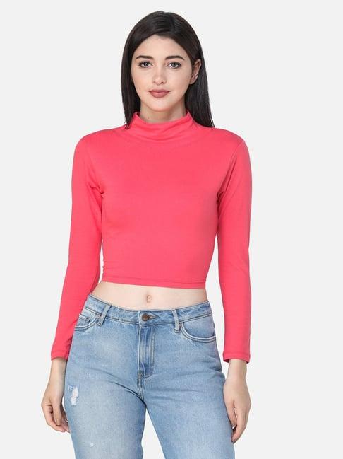 scorpius coral regular fit crop top