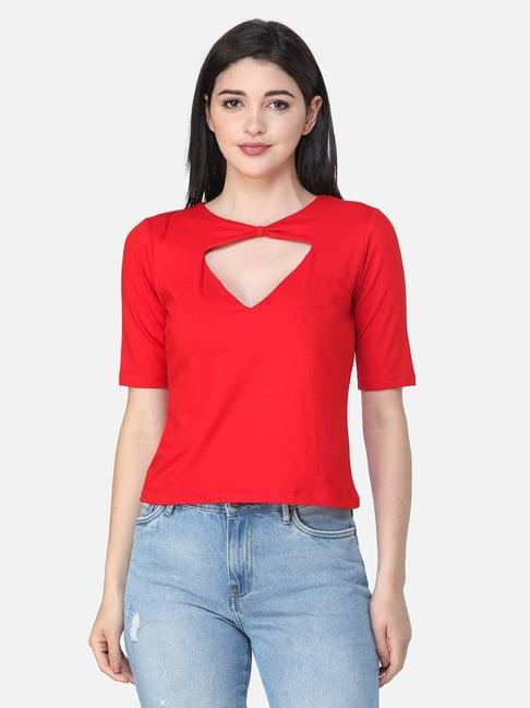 scorpius red regular fit top